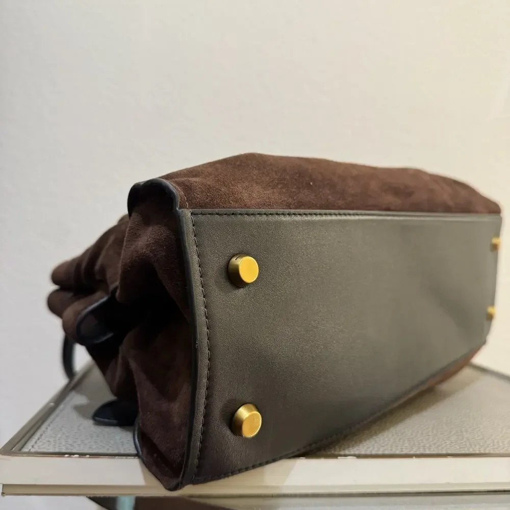 Marc Jacobs Satchel Shoulder bag ‘Dakota’ - Suede Dark Brown - Picture 11 of 16